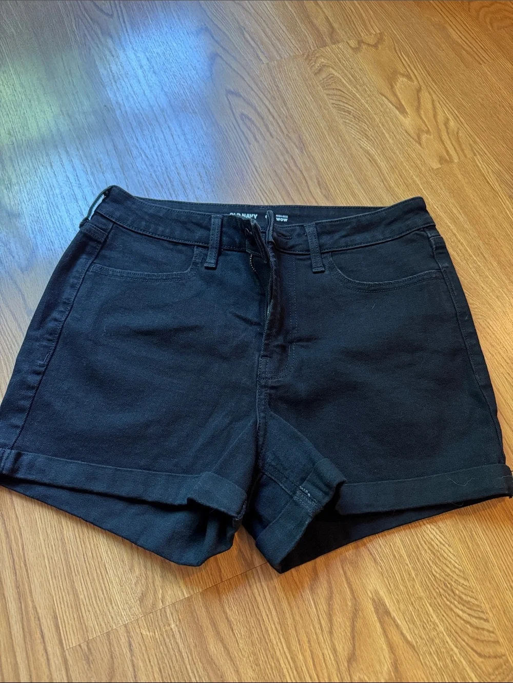 Old Navy Black Cuffed Jean Shorts